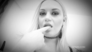 Sandra Sweet blonde babe with huge natural tits gets first anal and DP SZ2857