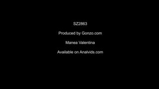 Manea Valentina no holes barred fuck session with DP and DAP, Double Pussy SZ2863