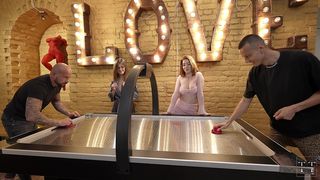 CHEATING WITH FRIEND S GF FOR LOSING THE AIR HOCKEY GAME