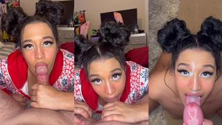 I VE BEEN NAUGHTY ALL YEAR: SLOPPY CHRISTMAS BLOWJOB AND FACIAL