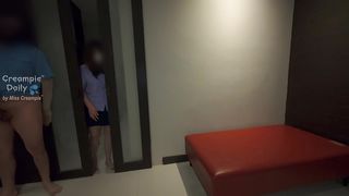 STUDENT GIRL GETS FUCK AND CREAMPIE SURPRISE BY A HORNY GUARD