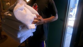 CASSIE BENDER BANGS TOWEL BOY