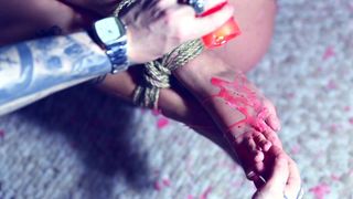 CAPTIVE UNICORN FOR FOOT WORSHIP AND WAX PLAY