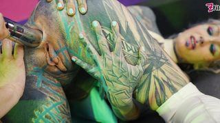 TWO HOT GIRLS IN LATEX AND HIGH HEELS USING BIG METAL TOY TOGETHER - ATP, ANAL GAPES, LESBIAN