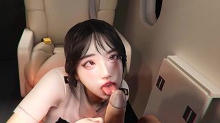 3D CUTE PERSONAL ASSISTANT CHEATING WITH HER BIG DICK BOSS ON THE PLANE