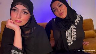 TWO HORNY HIJABIS HELP BREAK YOUR FAST WITH A JOI