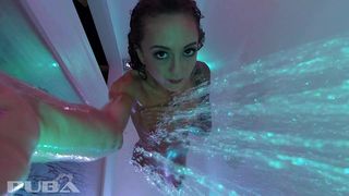 STEAMY SHOWER LEADS TO A HOTTER SOLO