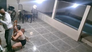 BEGGAR HAD A LUCKY DAY WHEN HE ASKED FOR RECYCLABLES AND THE LADY OF THE HOUSE HAD SEX WITH HIM