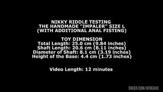 Nikki Riddle Testing The Handmade Impaler Size L (With Additional Anal Fisting) TWT287