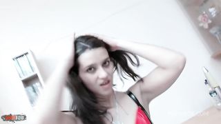 She's putting knives in her pussy and gets fucked in the ass