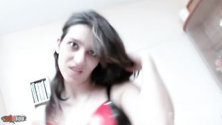 She's putting knives in her pussy and gets fucked in the ass