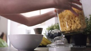 Petite teen is lured into having a threesome with a couple