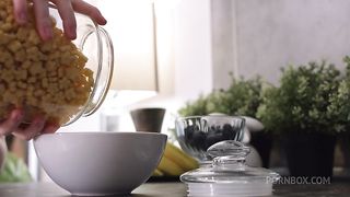 Petite teen is lured into having a threesome with a couple