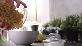 Petite teen is lured into having a threesome with a couple