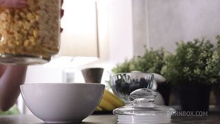 Petite teen is lured into having a threesome with a couple