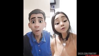 Wife broke up with her husband because of her father-in-law who has the biggest dick and she confessed it to him by video call NTR