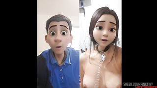 Wife broke up with her husband because of her father-in-law who has the biggest dick and she confessed it to him by video call NTR