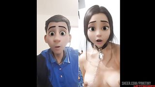 Wife broke up with her husband because of her father-in-law who has the biggest dick and she confessed it to him by video call NTR