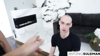 Antonio shaved the head of the cuckold infant of his step sister