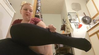 MY BETA FOOT CUCK TEASED WITH COVERED FEET