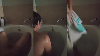 ENJOYING A BATH IN MIDDLE OF THE DAY