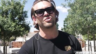 Public Jerking Off with a Fan