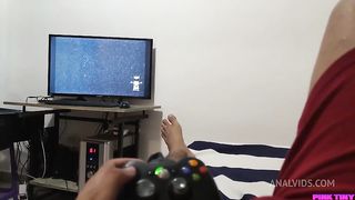 Perverted step Uncle covers his Little Niece's Eyes to put his Cock in her Mouth and make her Suck it