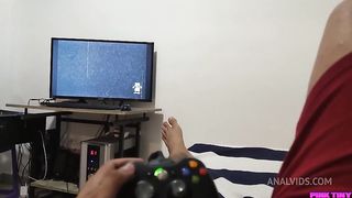 Perverted step Uncle covers his Little Niece's Eyes to put his Cock in her Mouth and make her Suck it