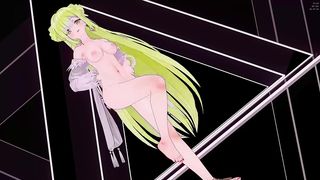 AZUR LANE JANUS HENTAI HOT SEXY DANCE TRANSPARENT LINGERIE SONG HA AOA MMD 3D BLONDE HAIR COLOR EDIT SMIXIX