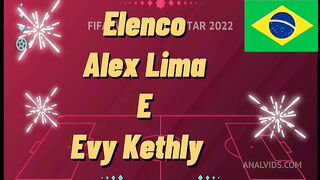 Parei de assistir o jogo no zero a zero, E minha mulher, Evy Kethlyn , me chama para mim meter um gol nela, ate a bunda a safada me deu