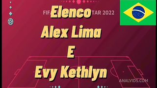 Parei de assistir o jogo no zero a zero, E minha mulher, Evy Kethlyn , me chama para mim meter um gol nela, ate a bunda a safada me deu