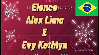 Parei de assistir o jogo no zero a zero, E minha mulher, Evy Kethlyn , me chama para mim meter um gol nela, ate a bunda a safada me deu