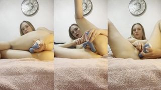 PUSSY MASTURBATION IN DIFFERENT POSITIONS. PUSSY LIPS OPEN AND I INSERT DEEPER AND DEEPER. PART 3
