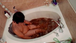 KIRITO COSPLAYER ENJOYING NATURE BATHING IN LEAVES EXPERIMENT