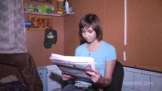 Modest brunette lured into hot anal sex with ex-boyfriend
