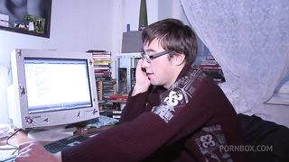 Modest brunette lured into hot anal sex with ex-boyfriend