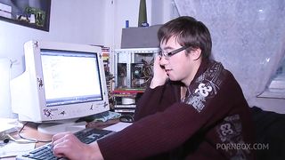 Modest brunette lured into hot anal sex with ex-boyfriend
