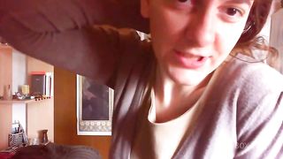 Italian student drives and masturbates in a public parking lot