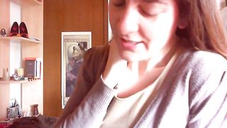 Italian student drives and masturbates in a public parking lot