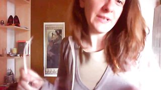 Italian student drives and masturbates in a public parking lot