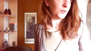 Italian student drives and masturbates in a public parking lot