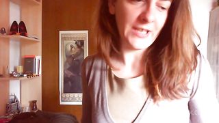 Italian student drives and masturbates in a public parking lot