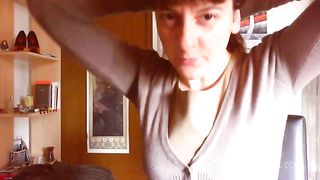 Italian student drives and masturbates in a public parking lot