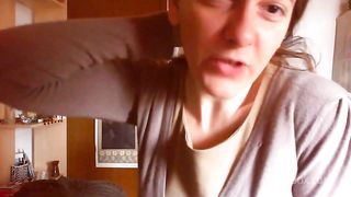 Italian student drives and masturbates in a public parking lot