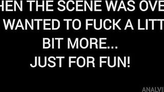 [BEHIND THE SCENES/2nd CAM ANGLE] Sex for fun after shoot! Vitoria Vonteese + 2nd cam anal dildo masturbation, blowjob [DRY]