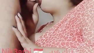 An Egyptian woman enters her son's friend while she is watching Saudi Arabia's victory over Argentina in FIFA Qatar 2022