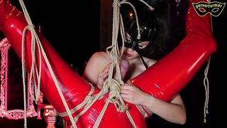 SHIBARI SLAVE MUST ENDURE UPSIDE DOWN BONDAGE