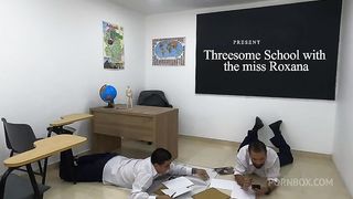 Threesome school with the miss Roxana
