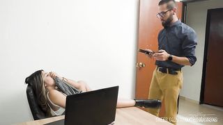 My boss discovers me masturbate at work