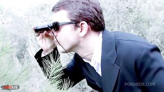 James Bond and Indiana Jorge fuck a real blonde and a redhead with big tits